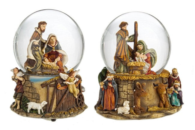 2x Waterball Cadeau Nativité Ass