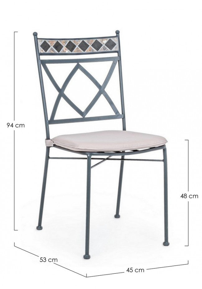 Chaise d'extérieur en métal Berkley