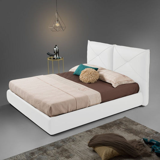 Letto matrimoniale contenitore Armonia bianco