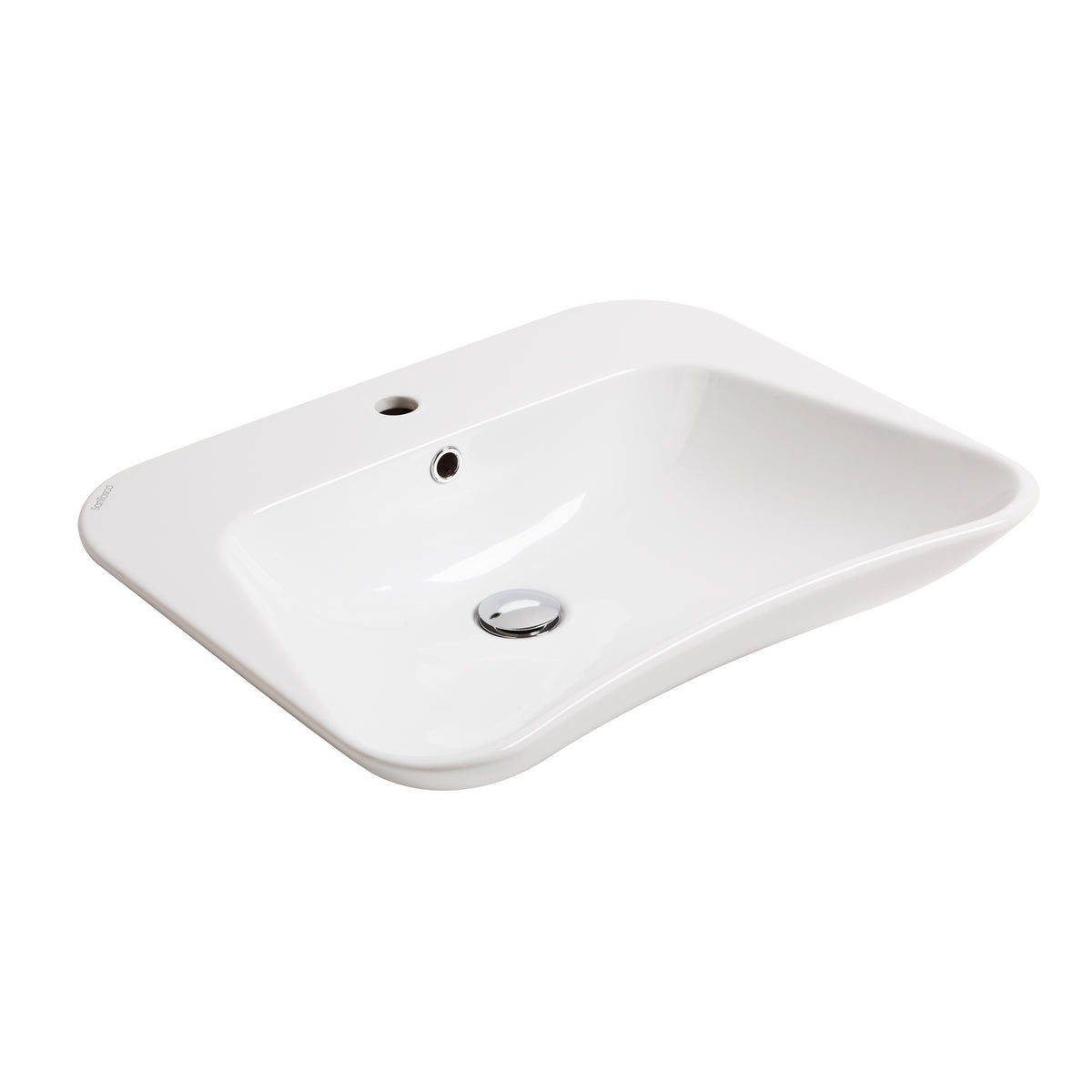 Lavabo ergonomique monotrou Evolution 62 cm