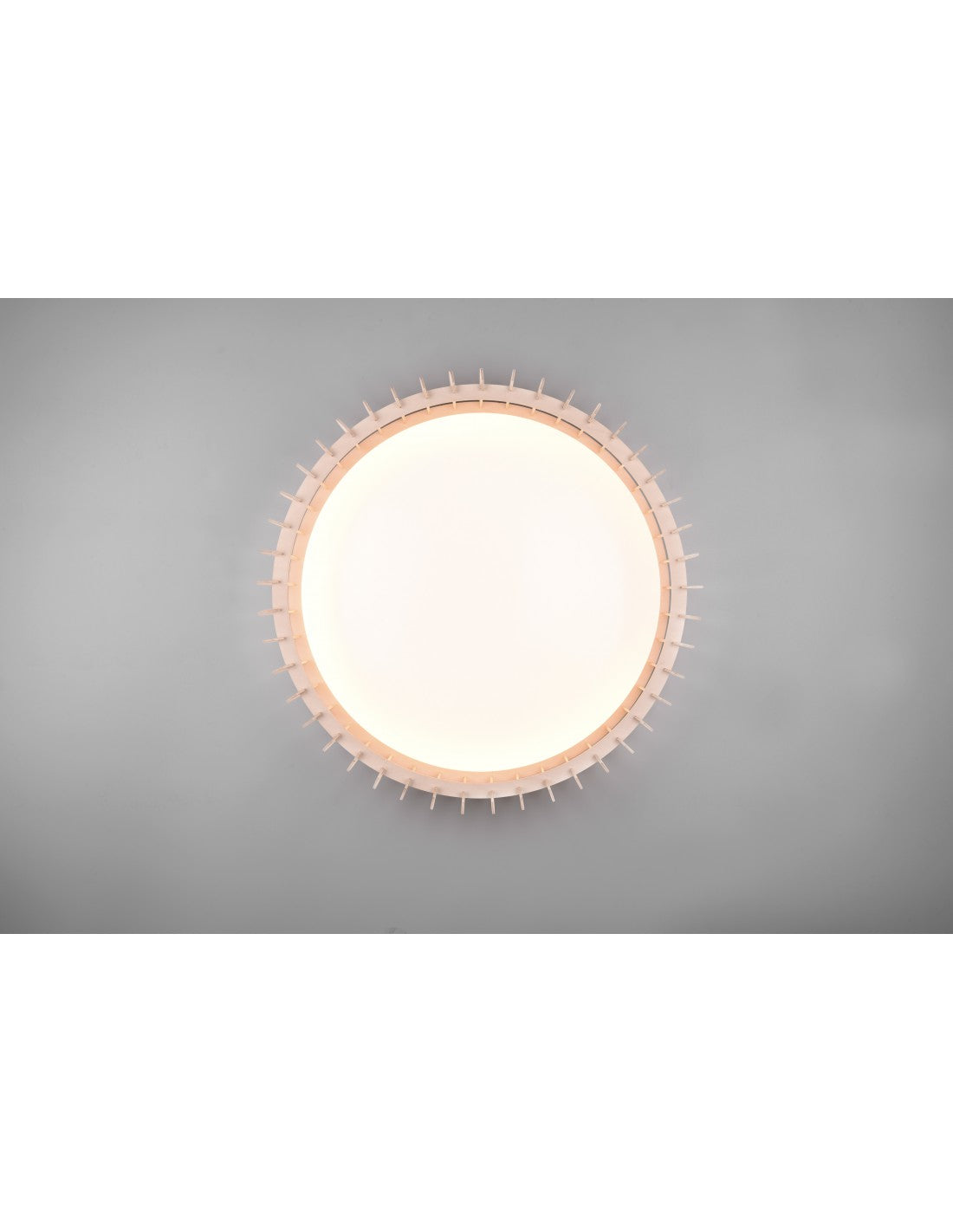 Plafonnier Bois Naturel LED Variateur 38w Monte Trio Lighting