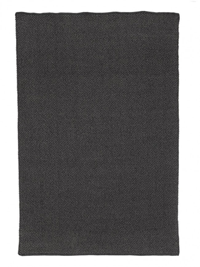 Tapis d'extérieur gris en fibre synthétique fait main 200x300