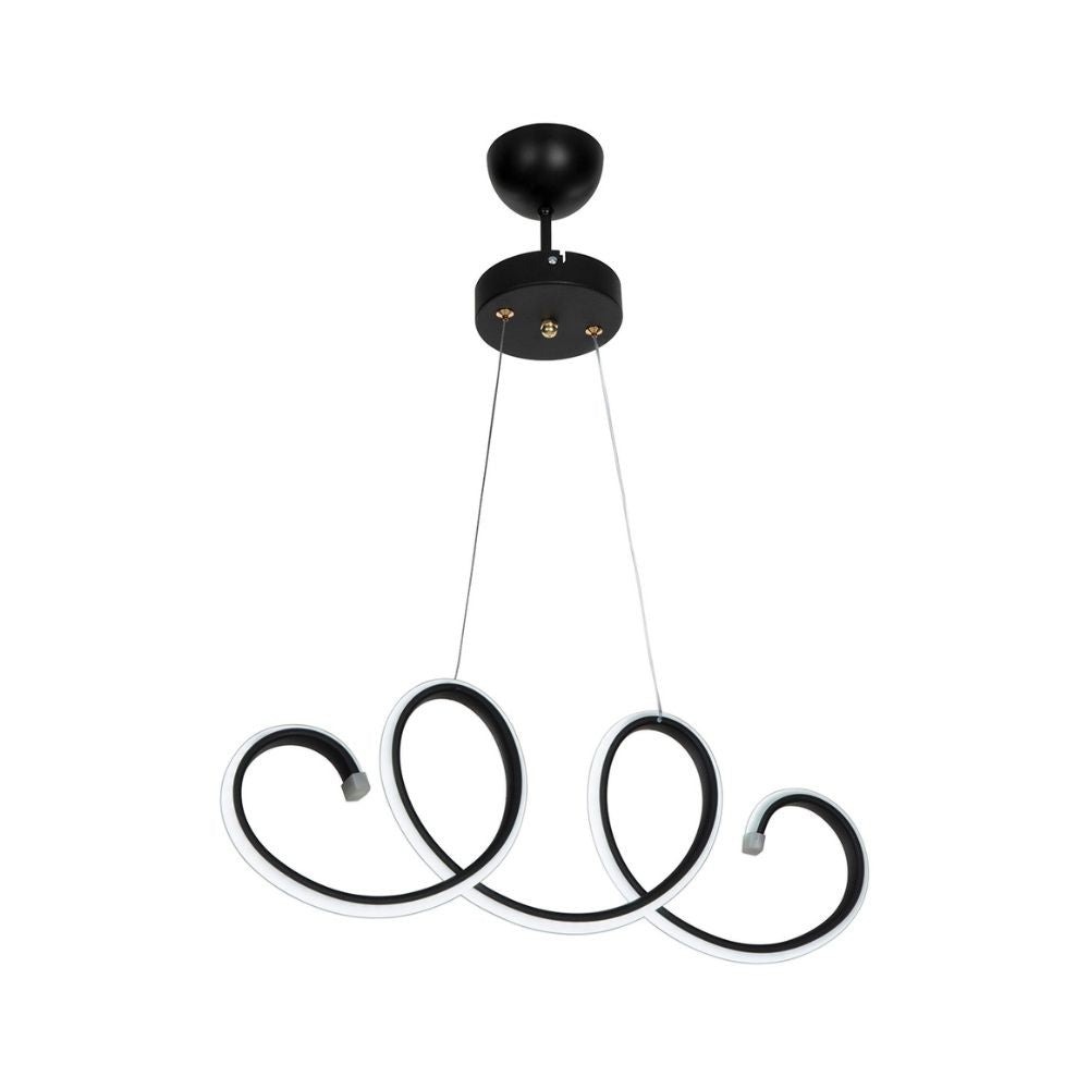 Afra LED suspension spirale noire MDL4441