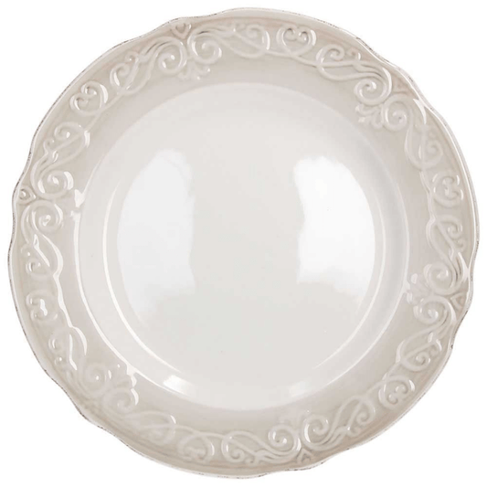 Assiette à dessert Cosy Line blanc 28 cm Grès beige