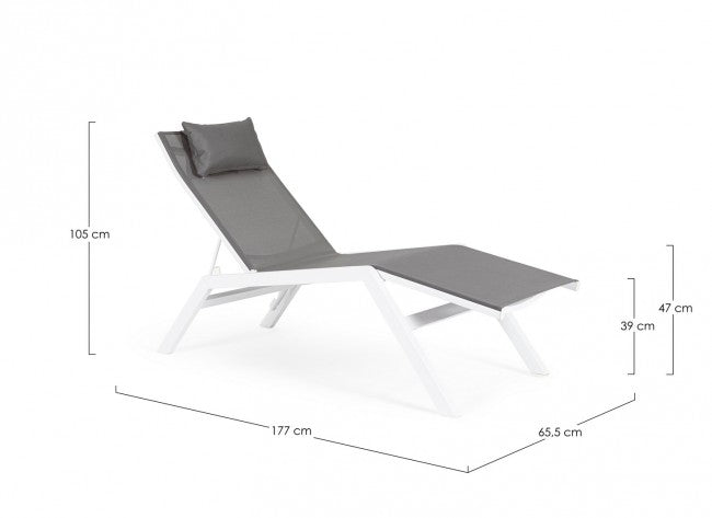 Chaise Longue CP Krion Blanc Jx11