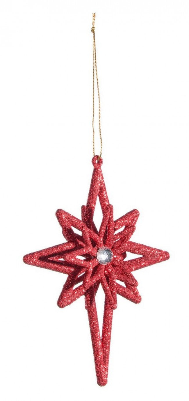 12x pendentif mode comète rouge