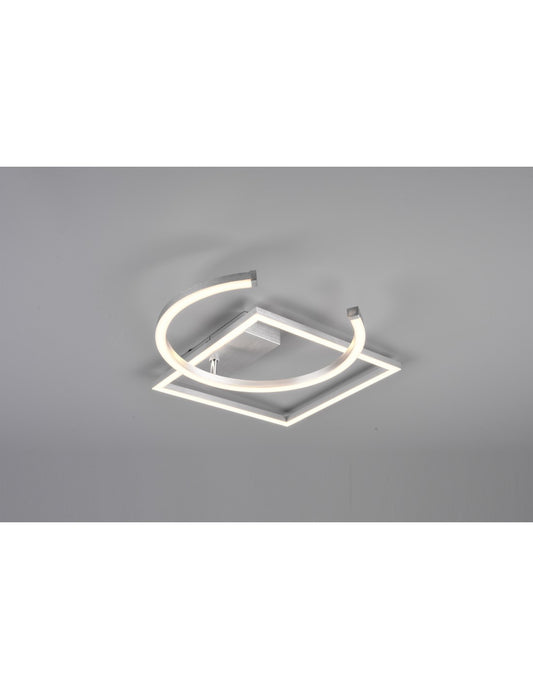 Plafonnier LED Pivot 23,5w Nickel L42 cm Gradable Trio Lighting