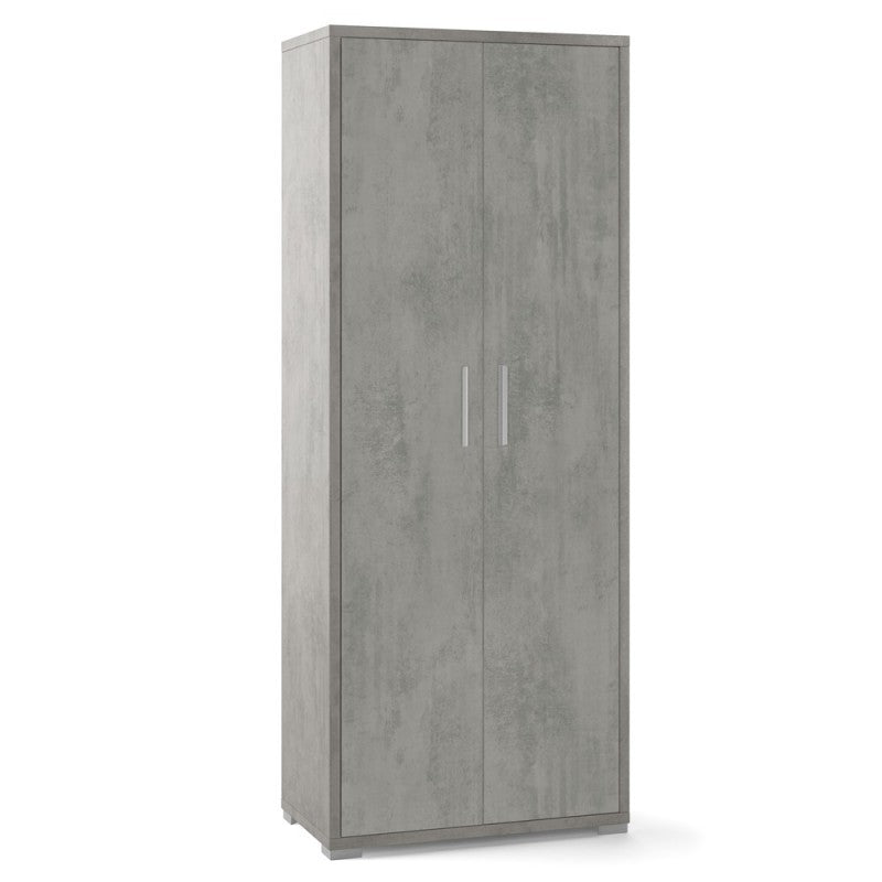 Armoire polyvalente à deux portes Beton Cemento 71x41x h182 cm