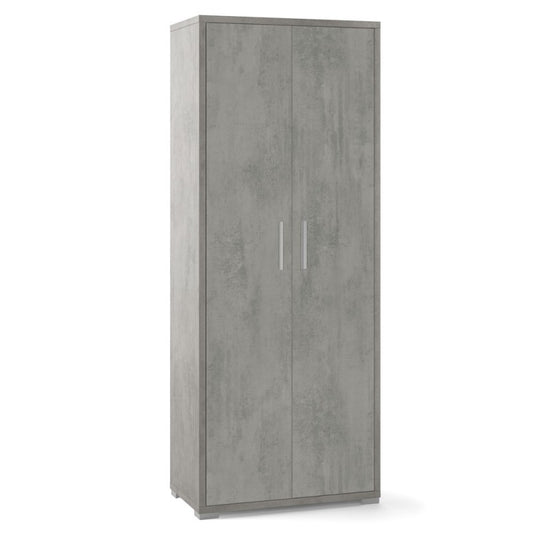 Armoire polyvalente à deux portes Beton Cemento 71x41x h182 cm