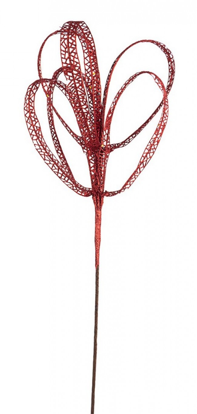12x Branche Joseline Rouge H65cm
