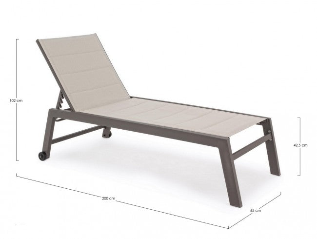 Lit haut café Hilde en aluminium à roulettes