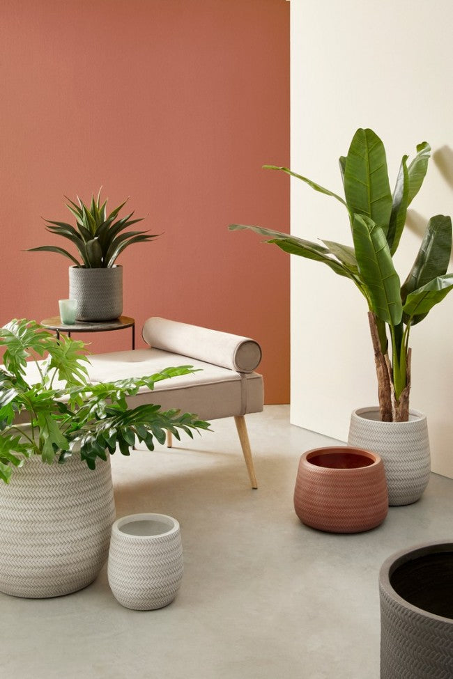 Set3 P. Tressage Au Vase En Terre Cuite