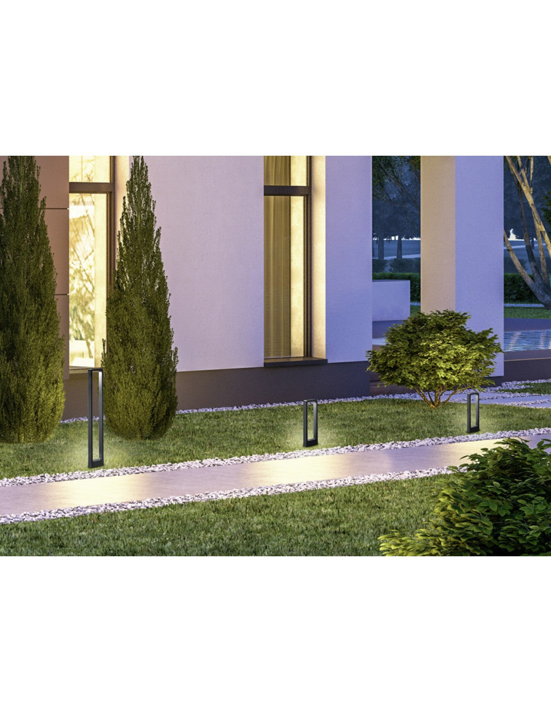 Reno Poteau Extérieur LED IP54 Anthracite H100 cm Trio Luminaire