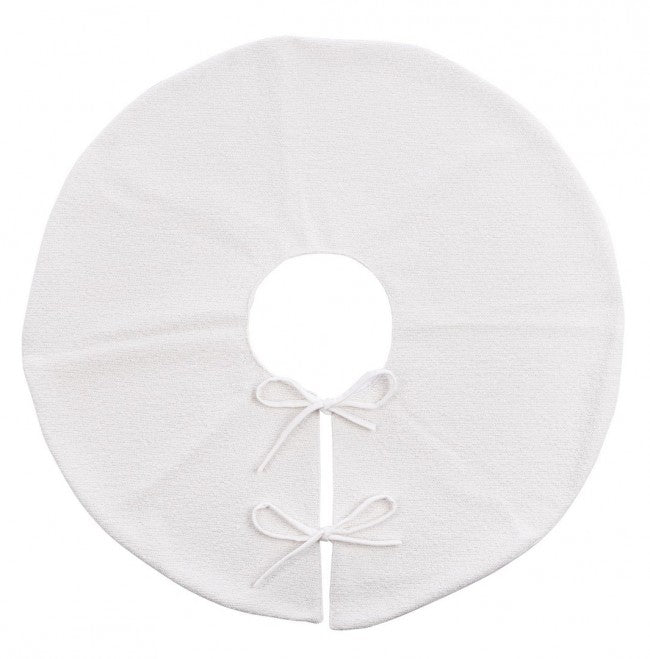 4x Cache-pieds pour arbre en peluche blanc D90