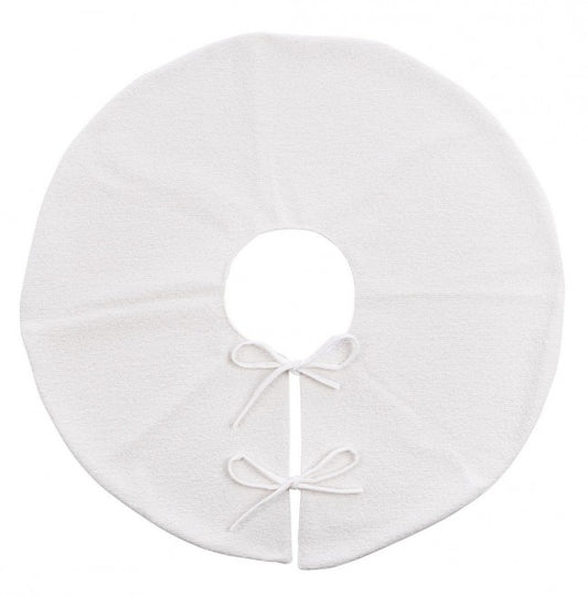 4x Cache-pieds pour arbre en peluche blanc D90