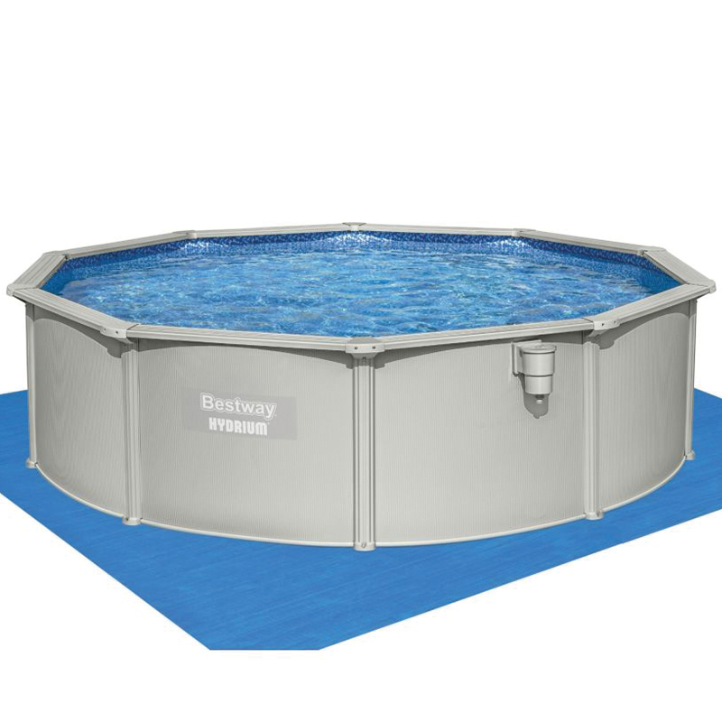 Piscine hors sol Hydrium ronde 460x120 cm grise