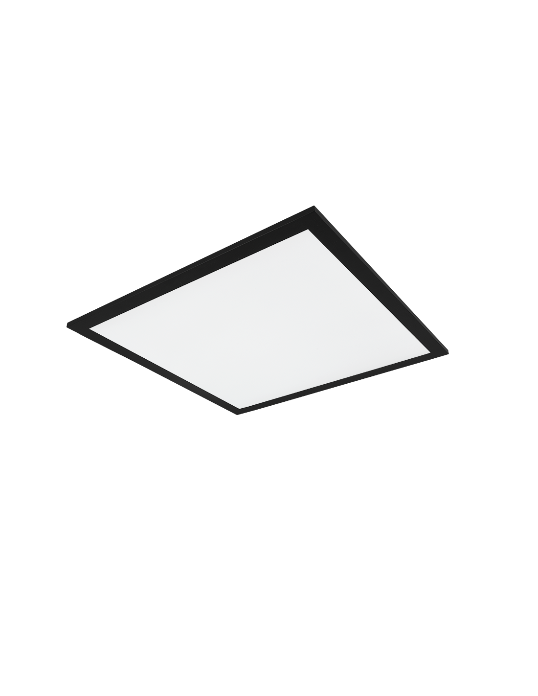 Plafonnier carré moderne à applique LED, variateur 18w Alpha Titanio Trio Lighting