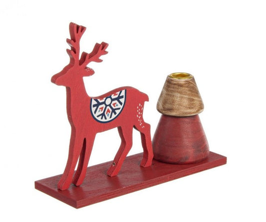 6x bougeoir Noël rouge