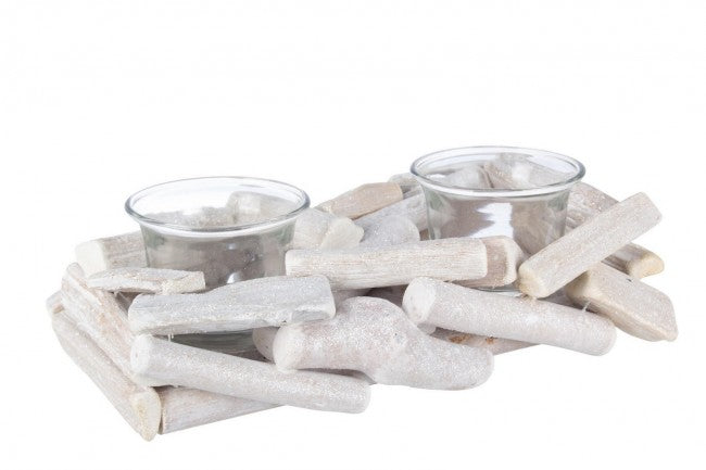 2x P.Candle 2P Stick Blanc