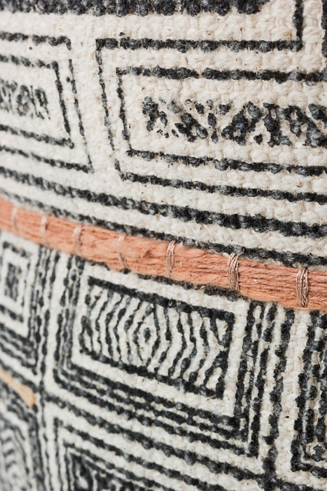 Pouf en coton style ethnique TILAK Desert diamètre 50x h35 cm