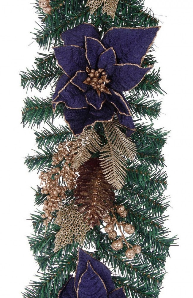 4x Boa Eleonor Poinsettia Bleu