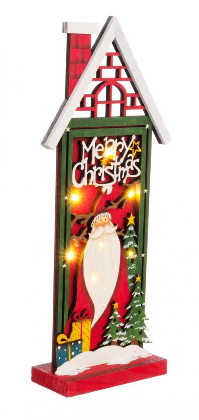 6x Décoration chaleureuse de la maison du Père Noël