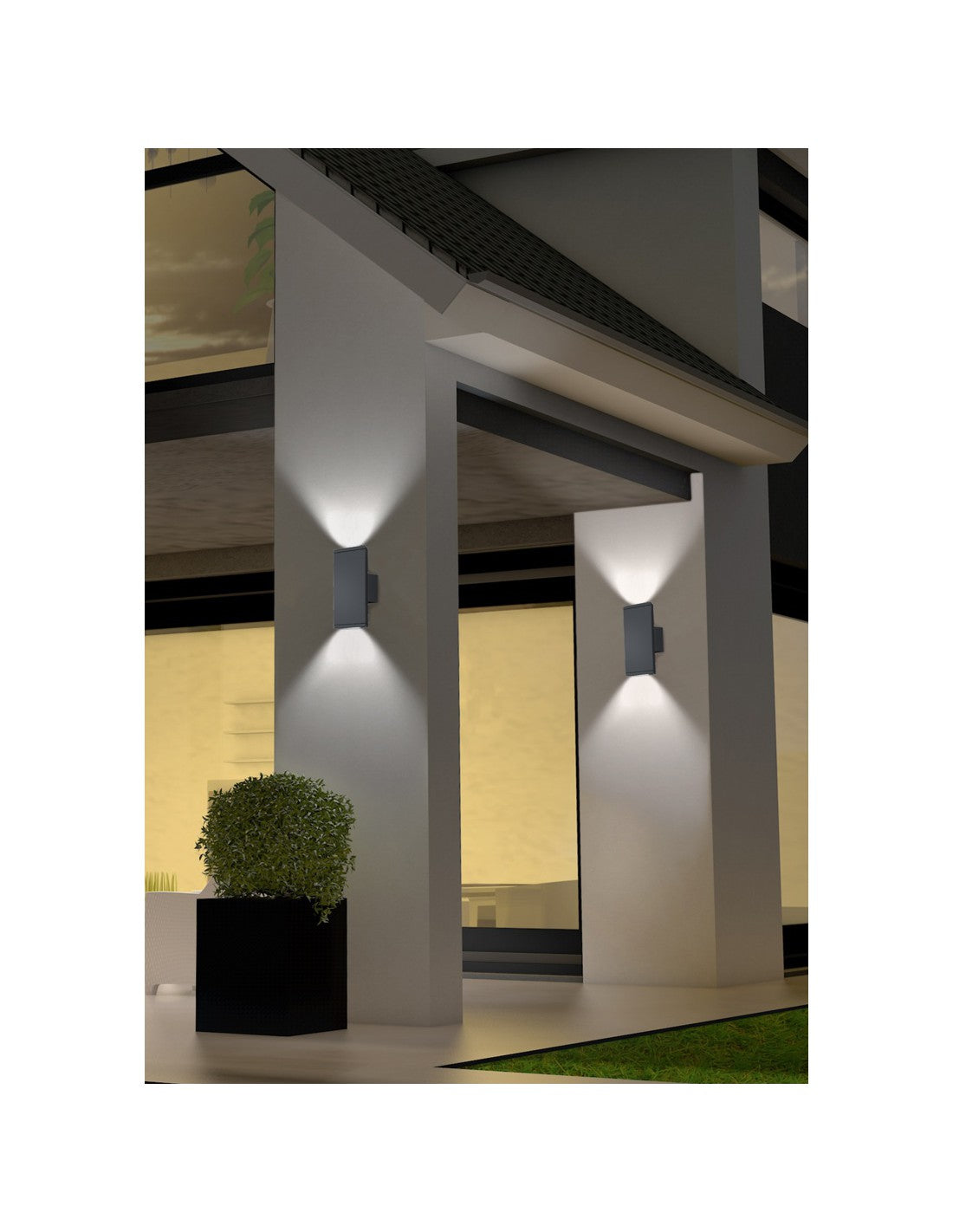 Applique d'extérieur double émission Colorado LED IP54 Anthracite Trio Lighting