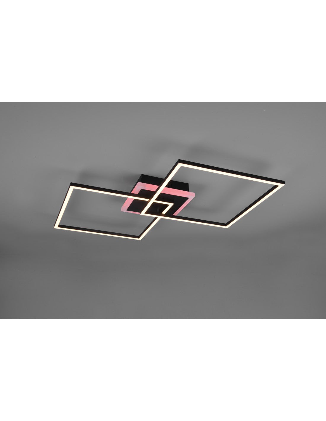 Plafonnier Carré Arribo Noir LED Dimmable Rgbw Trio Lighting