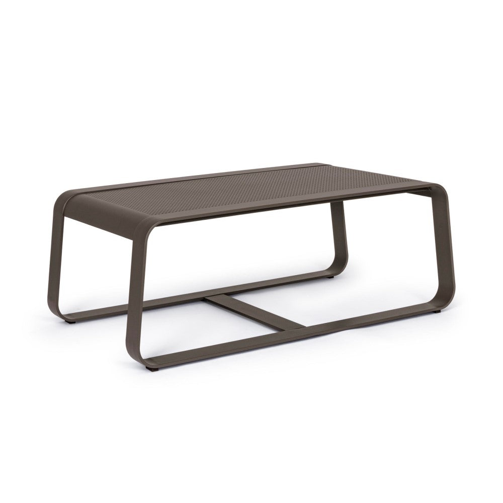 Table basse en aluminium de style industriel 105x62 cm