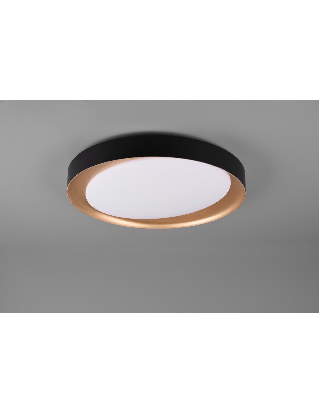Plafonnier Zeta LED Dimmable Ø48 cm Noir Et Doré Trio Lighting