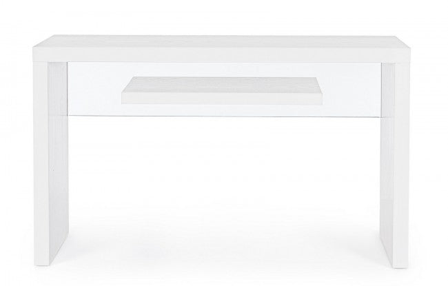 Console Bois Ligne 2P Blanc 120X40