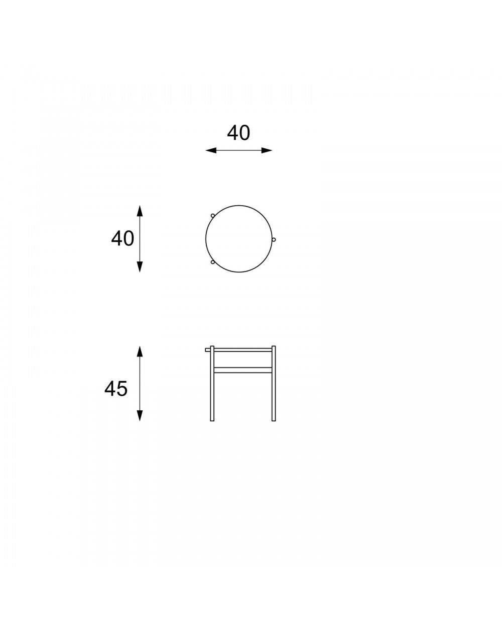 Table basse 40 x 40 x 45h - Thor