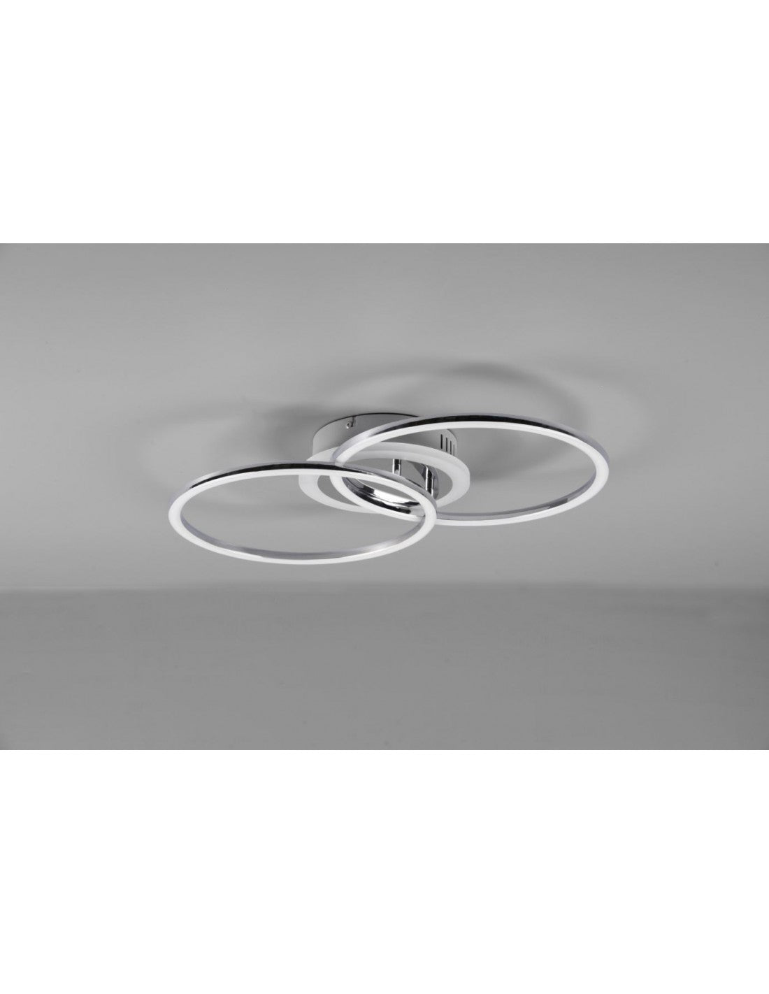 Plafonnier Cercles Chrome Led Variateur 4000k Venida Trio Lighting