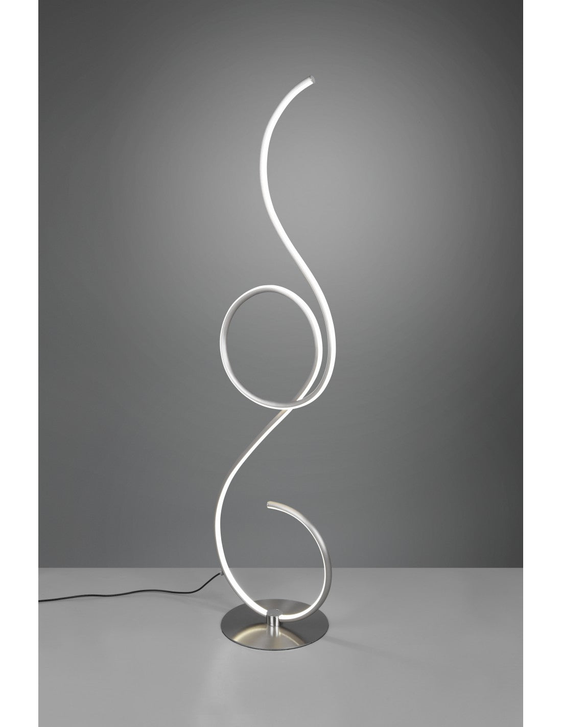 Lampadaire moderne Led variateur pour salon Jive Nichel Trio éclairage