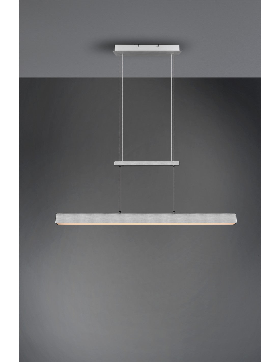 Paros Suspension Double Emission LED Dimmable Aluminium L90 cm Trio Luminaire