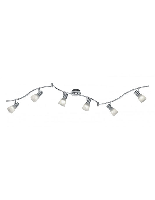 Plafonnier 6 Spots E14 Orientables Levisto Nichel Trio Lighting