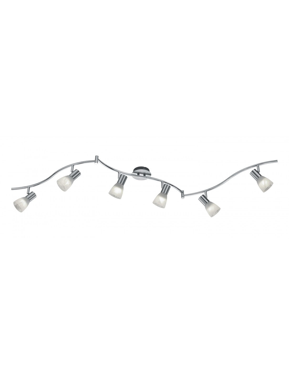 Plafonnier 6 Spots E14 Orientables Levisto Nichel Trio Lighting