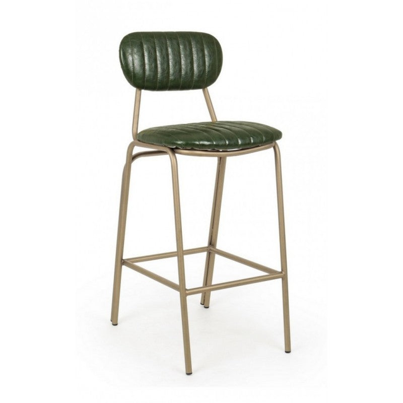 Tabouret de bar vintage Addy vert foncé 41x51x100h cm
