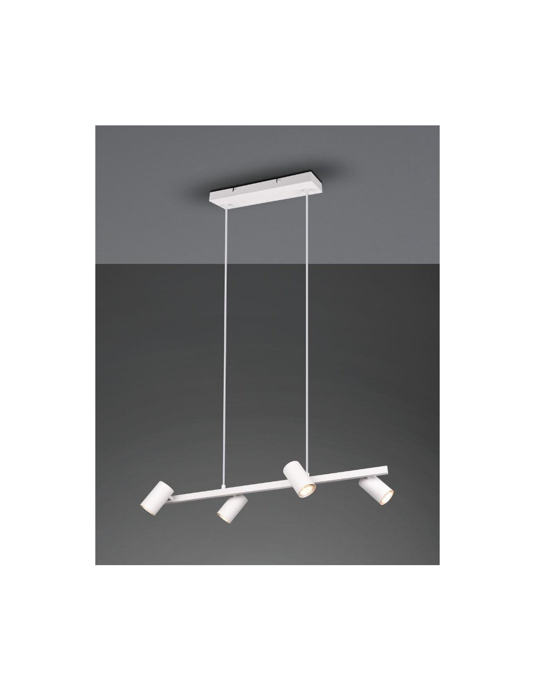 Suspension Blanche 4 Spots GU10 Orientables Marley Trio Lighting