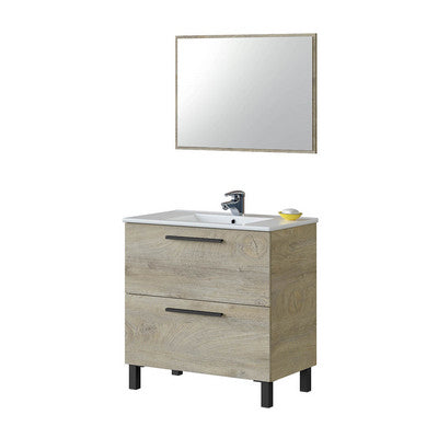 Meuble de salle de bain Athena/Albert 2 tiroirs (à assembler)