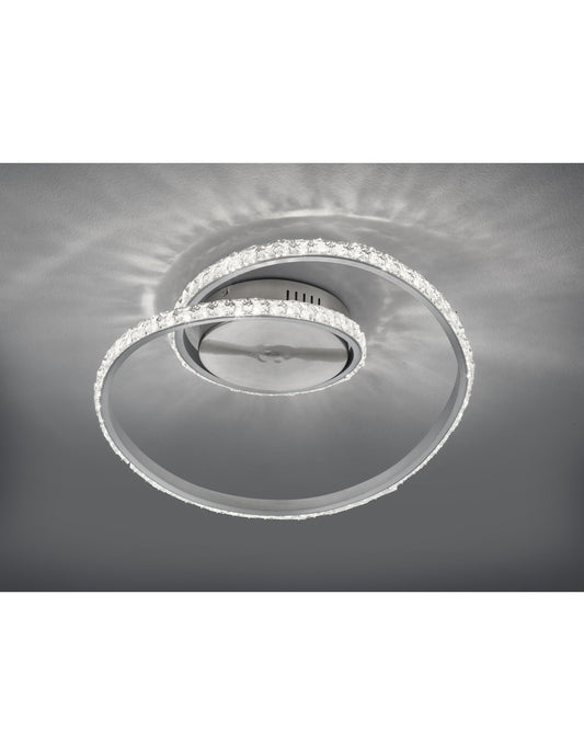 Plafonnier LED Rubin Moderne Dimmable RGB Effet Cristal Ø45 cm Trio Lighting