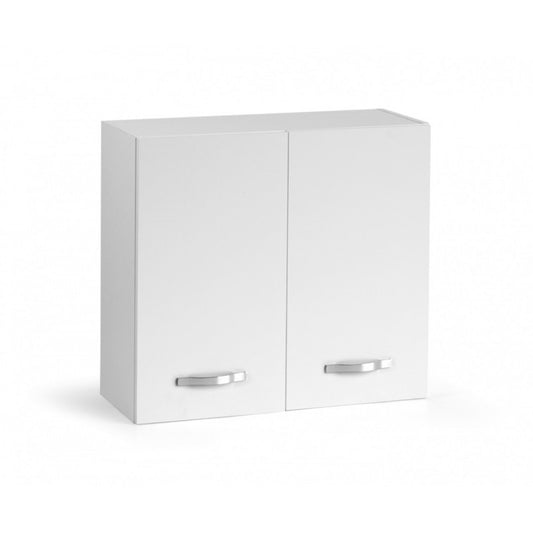 Elément mural égouttoir à cendres blanc pour cuisine 80x32xH 72 cm avec 2 portes