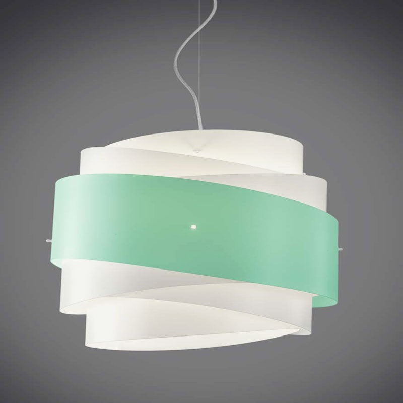 Lustre suspension BEA à trois lumières Vert diamètre 60x h38 cm