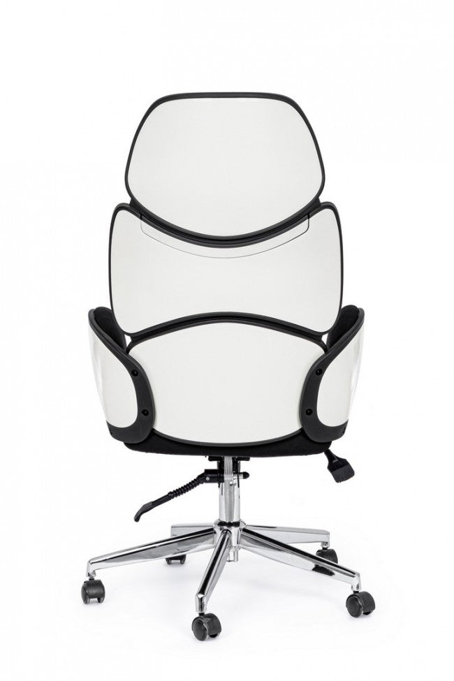 Fauteuil de bureau rembourré noir-blanc Armstrong