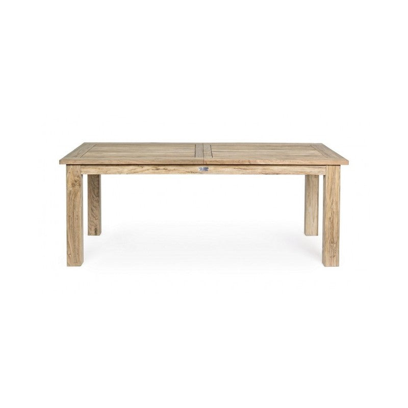 Table d'extérieur rectangulaire en bois de teck FSC 200-260x 100x h 78 cm