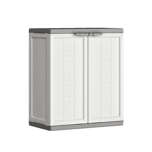 Armoire basse en résine JOLLY R16 TNT Blanc et Gris 68x39x h85 cm