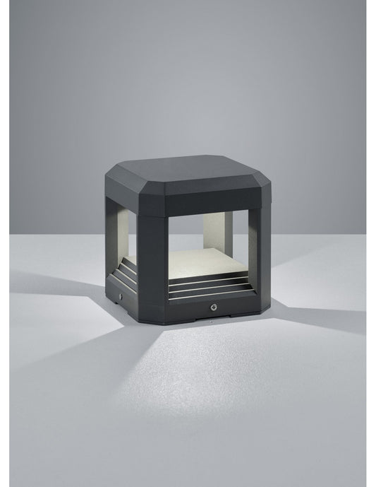 Applique Cube Led Extérieure Logone Anthracite IP65 Trio Éclairage