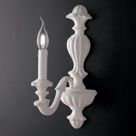 Applique murale en bois blanc Shabby une lumière 25x h40 cm