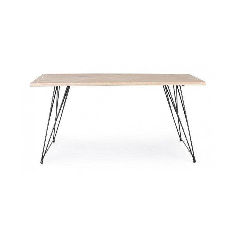 Table design industrielle en bois DISTRICT 160x90x h76 cm