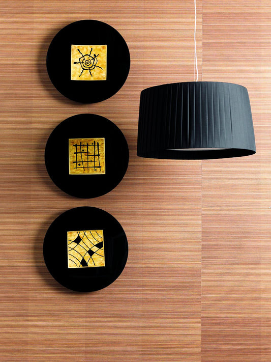 Lot de 3 assiettes décoratives 65x65x1 cm